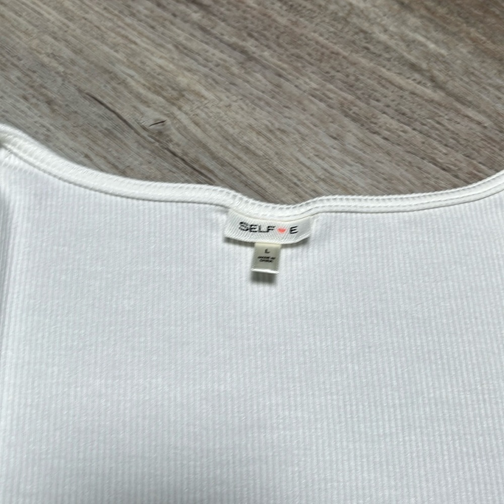 White long sleeve ribbed bodysuit - Picture 2 of 8